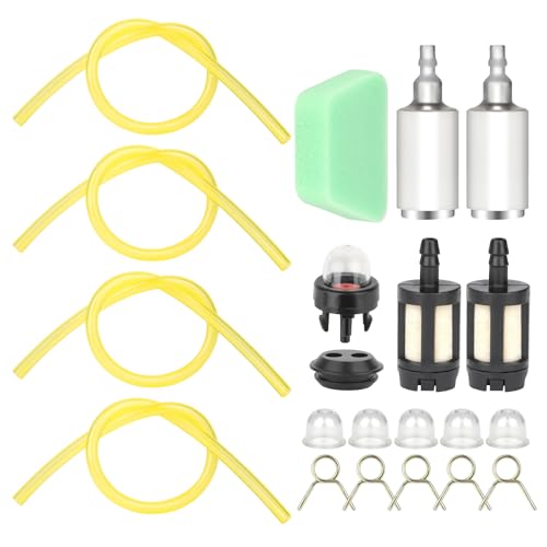 iaHOME 20 Stück Universal Benzinfilter Kit, Benzinschlauch Dichtung, Universal Kraftstoffleitung, Primer Bulb, Gummitülle Dichtung, für Freischneider, Trimmer, Mower, Heckenschere