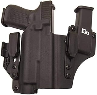 FDO Industries IWB Kydex Holster Compatible with Glock 17 19 22 23 31 32 w/TLR1 +1 Series w/Claw -Made in USA- (Black)