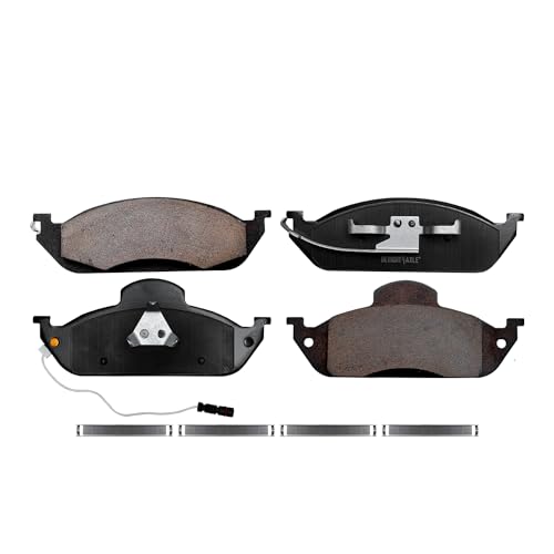 Image of Detroit Axle - Front Brake Pads for 1998-2003 Mercedes-Benz ML320 | 2003-2005 ML350, 1999 ML430, Ceramic Brake Pads w /Hardware Replacement