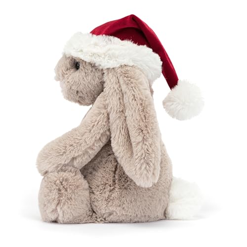 Jellycat Bashful Christmas Bunny Stuffed Animal, Medium 12 inches - Rabbit & Bunny Plush Toy - Classic Children's Gift - Image 2