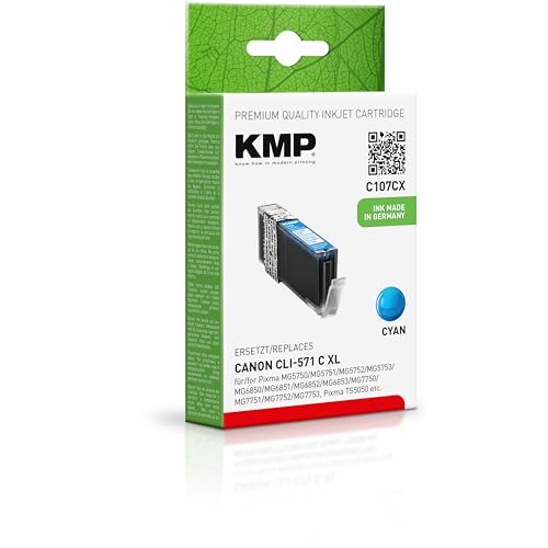 KMP C107CX cyan, compatible avec Canon CLI-571 XL C