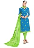 salwar kameez kaufen Kurta-Stoff: Chanderi-Baumwolle, Salwar-Stoff: Baumwolle, Dupatta-Stoff: Chiffon