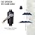 Sophia & William 8 Pieces Patio Dining Furniture with 13 Ft Navy Double-Sided Twin Umbrella, Outdoor Rattan Chairs & Metal Table Set with Cushions and Umbrella Hole for Backyard Porch Poolside