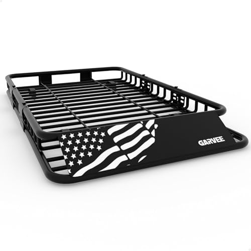 GarveeLife 64 in x 39 in Universal Roof Rack Carrier Basket, 200 LBS Capacity Car Cargo Rack with...