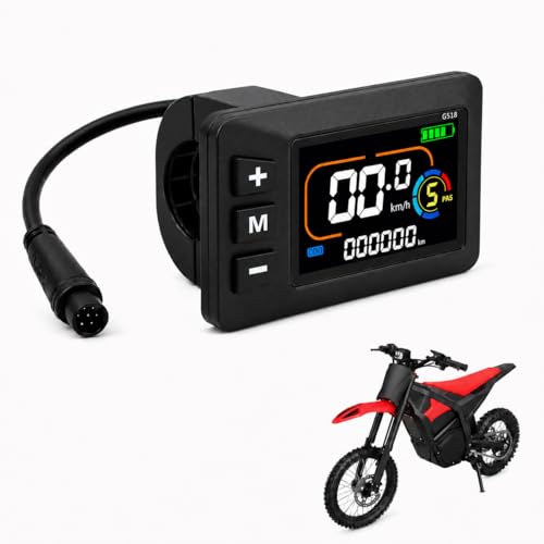Generic G518 6 Pin Display Accessories E-Bike Upgrade Mods Dirt Bike Parts Compatible with Yozma in 10 Electric Dirt Bike