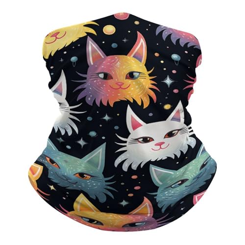 FZQVSGW Balaclava Neck Gaiter Star Ear Cat Neck Face Mask Windproof Scarf Face Cover for Men Women