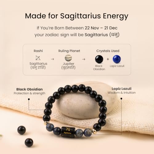 Image of Astrotalk Zodiac Crystal Bracelet | Balances Energy & Enhances Positivity | Certified Healing Crystals with Certificate | Astrology Bracelet for Man & Woman | Gift for Man & Woman
