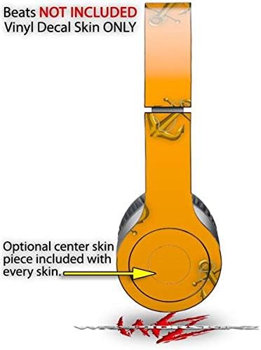 Skin Decal Wrap Works with Original Beats Solo HD Headphones Anchors Away Orange Skin Only (Headphones NOT Included)