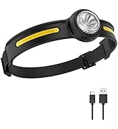 HOSONIC GT10 Stirnlampe Rotlicht USB C LED Wiederaufladbar 550 Lumen,270° Gobeam Kopflampe Super ...