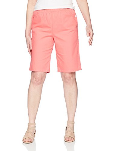 Chic Classic Collection womens Stretch Elastic Waist Pull on Denim Bermuda Denim Shorts