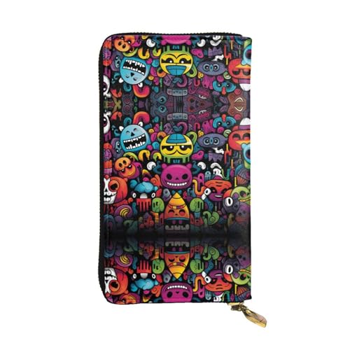 Portefeuille en cuir imprimé Wacky Dolls pour ranger toutes vos cartes sans l'encombrer