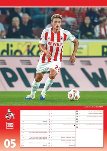 DUMONT - 1. FC Köln 2026 - Fußball-Kalender - 30 x 42 cm – Fußball-Fankalender – EXPRESS Wandkalender mit Spielterminen, perfekt für Fußball Fans: Kalender 2026