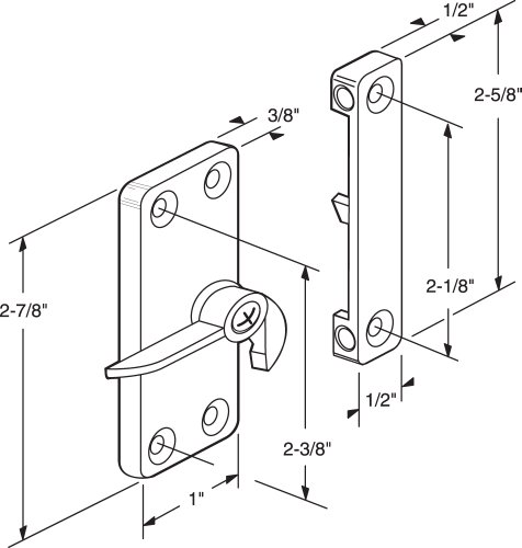  Prime-Line A184 Sliding Screen Door Latch for Left Hand Operation and Chrome Diecast Finish Popular Choice
| Prime-Line