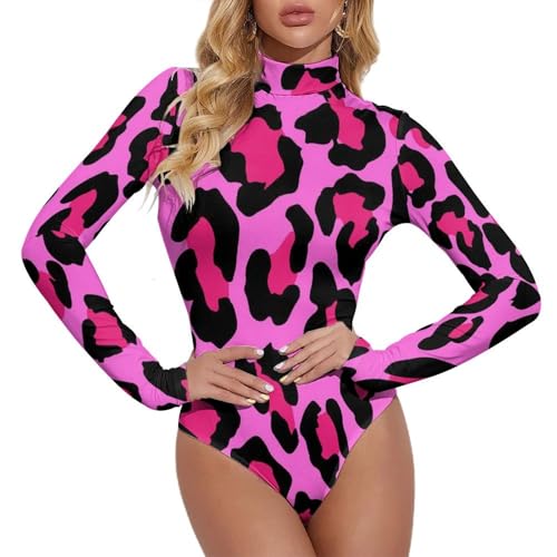 Women’s Long Sleeve Bodysuit Tank Tops Mock Turtle Neck Body Suit Tops Jumpsuit