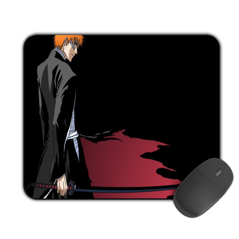 Image of Printed Designer Mouse Pad Bloody Ichigo (200MM X 240 X 3MM) Enhance Gaming and Work Performance Comfortable and Precise Non-Slip Water Proof Bleach Mouse Pad.