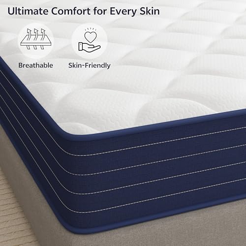 Full Mattress Double Size 12 Inch Hybrid, Medium Firm, Memory Foam & Pocket Springs, Pressure Relief Mattresses Full, Safe Materials, CertiPUR-US Certified, Double Mattress in a Box by PETONOBARA - Image 2