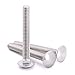 M8-1.25 x 80mm (8 Sets) Carriage Bolt DIN603 with Hex Nut DIN934, Full Coarse Thread, 304 Stainless Steel 18-8, Round Head Square Neck Screws Coach Bolt