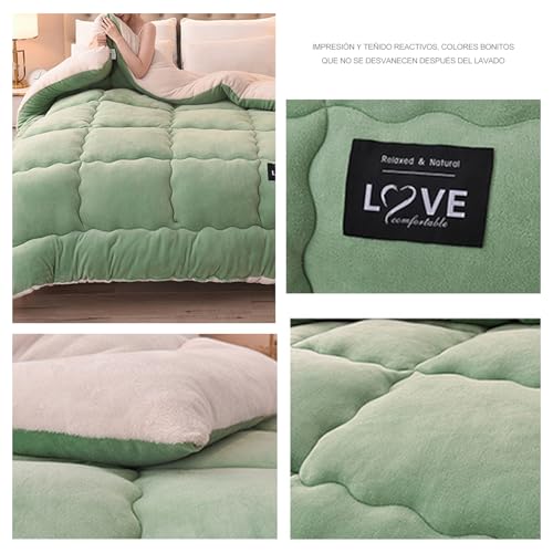 Ergocar Manta Reversible de Sherpa, Manta Gruesa de Invierno para Sofá, Cama, Viaje, Sala de Estar - imagen 4