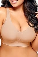 Playtex Women's Microfibre Comfort Revolution Wirefree Bra, Nude, X-Large