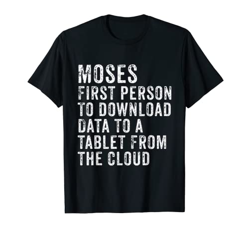 Divertido Moisés Mandamientos cristianos Humor Vintage Camiseta