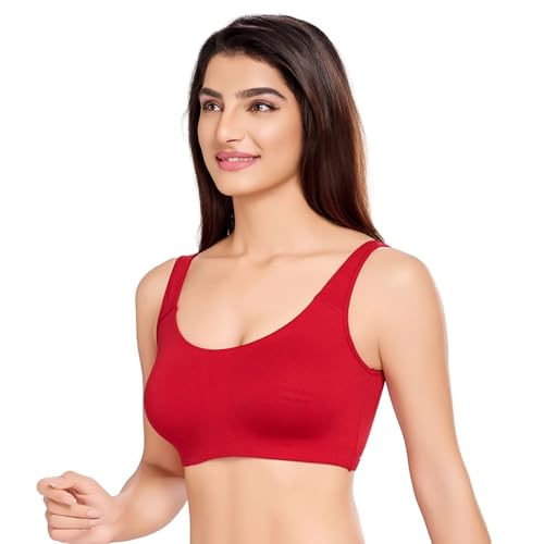 Image of juliet Non Padded Full Coverage Sports Bra for Women | Slip on Bra | Low Impact High Coverage Wireless Support Sports Bra JS 90