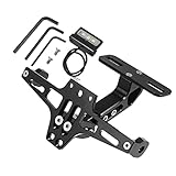 Motoforti Motorcycle License Plate Bracket Universal Motorcycle Fender Eliminate Kit for OEM Turn Signal Black