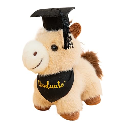 Peluches de diplôme - Coussin à Câliner,Animal en Peluche Doux et de Graduation - pour Câlins Dormir Déco Chambre Canapé