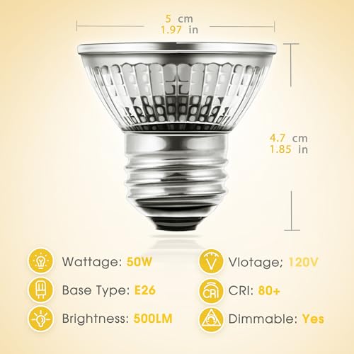Image of Briignite Reptile Heat Bulb 50W UVA UVB Reptile Light Bulbs Dimmable | 2 Pack Heat Lamp Bulbs, Basking Light Bulb for Turtle, Beard Dragon Gecko Lizard Amphibians