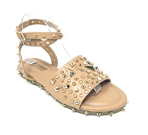 Cape Robbin Inclination Black Snake Clear Open Flat Mule Slide Embellished Sandals