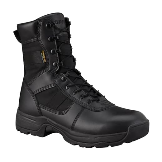 Propper Bota masculina à prova d'água com zíper lateral 100 20 cm, Preto, 12.5