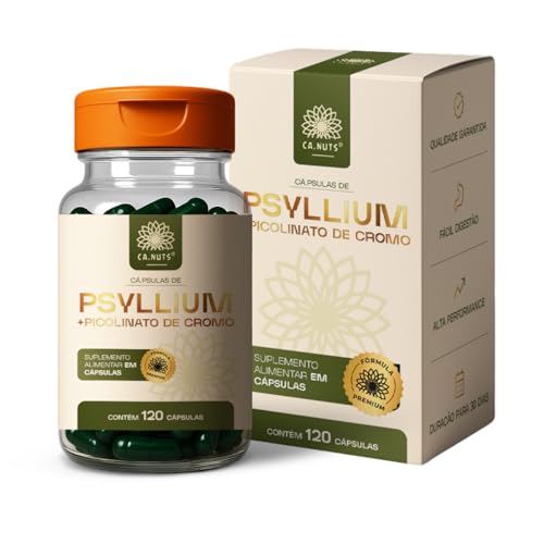Psyllium em Cápsulas + Piccolinato de Chromo em cápsulas Premium Ca.nuts