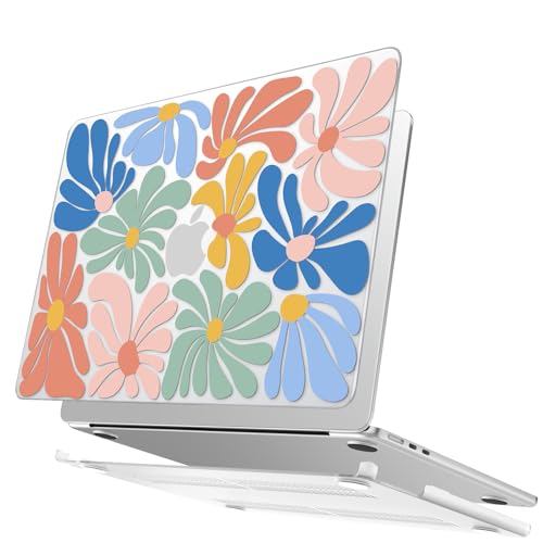 Image of AKIT for MacBook Air 15 inch Case M5 M4 M3 M2 2026-2023, ColorfulFlowers | A3448 A3241 A3114 A2941, Vibrant Pattern Pattern Hard Shell Laptop Case+Keyboard Cover+Screen Protector for Mac Air 15 inch