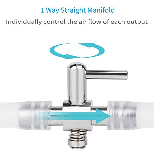 Uniclife 6 pz Monouso Acquario Leva di Controllo del Flusso d'Aria Collettore Splitter per Valvola Diritta per Acquario - Image 4