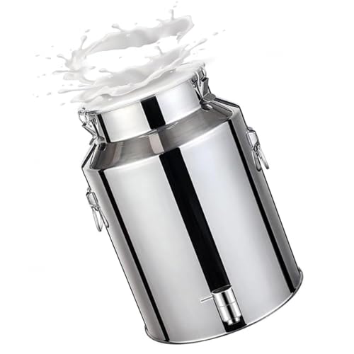 Bidon INOX pour Huile d Olive 5-88 litres avec Robinet, Bidon a Lait Aluminium pour Huile Et Aliments pour Stockage,Capacity-5L