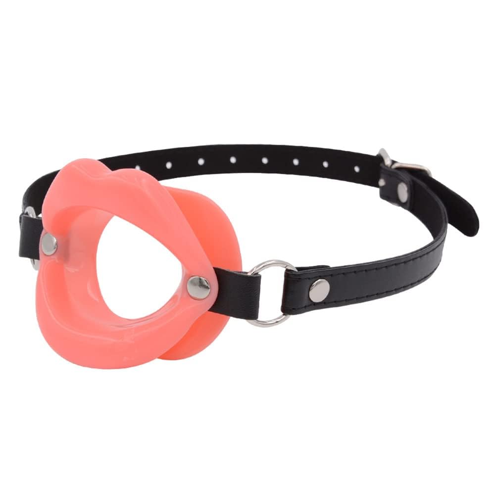Leather Restraints Ball Mouth Plug Silicone Bondage Ball Gag (RO1)