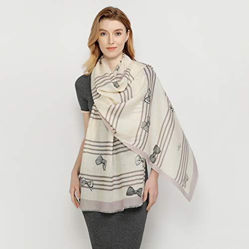 DANA XU 100% Pure Wool Pashmina Cashmere Long Travel Scarf Shawls And Wraps For Evening Dress Women Soft Warm Floral Blanket3