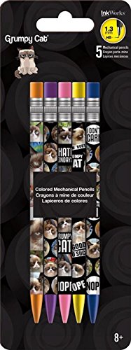 Trends International Grumpy Cat Colored Mechanical Pencils (5 Pack)