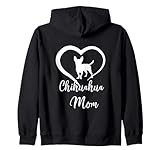 chihuahua mom cute chihuahua silhouette cuore forma felpa con cappuccio