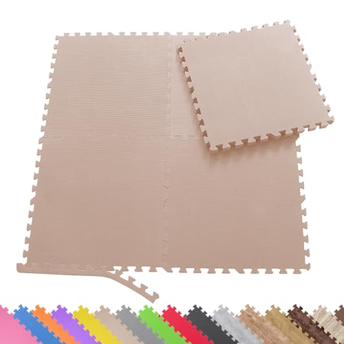 Sporttrend 24® Beschermende mattenset 4-72-delig in zwart en andere kleuren 60x60x1 cm | vloerbeschermingsmat onderlegmat puzzelmat voor fitnessapparaten sporttoestellen trainingsapparaten