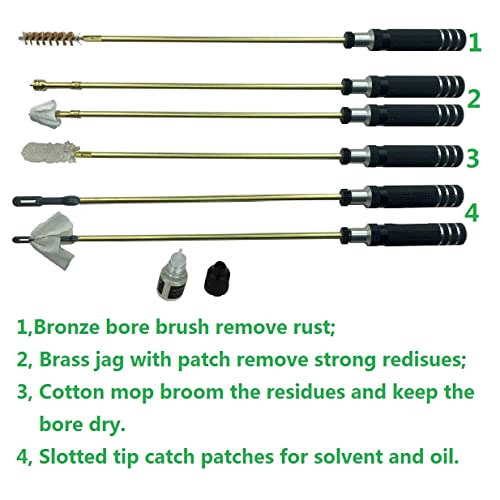 One Piece 36" Long Carbon Fiber Gun Cleaning Rods 2Pc Pack (4Mm 5Mm) Chamber Cleaning Rods With 9 Mm Handgun Cleaning Kit For Rifle Shotgun Pistol #TOP6
