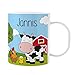 Striefchen® Kindertasse mit Namen aus Kunststoff Tiermotiv Bauernhof