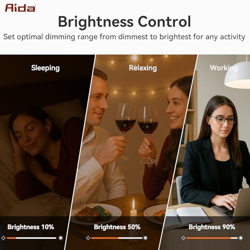 Image of AIDA Digital Toggle Dimmer Switch for Dimmable LED, CFL & Incandescent Bulbs, Single Pole /3-Way, Screwless Wall Plate Included, UL Listed, No Neutral Wire Needed, Matte White (1 Pack)