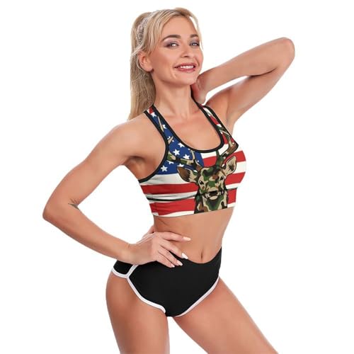 Women's Sexy Sports Bra Racerback Crop Tops Sportswear for Fitness4