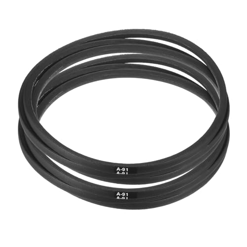 Image of uxcell 2pcs A91 or 4L930 Classic Wrapped Rubber V-Belt, 91 inch(2311mm) Inside Circumference, A Profile V Belt