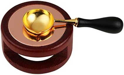 Wax Seal Warmer, Kisslife Wax Seal Furnace with Melting Spoon Kit Wax Beads Sticks Melting Tool for Seal Wax Kit Idea for Arts Crafts