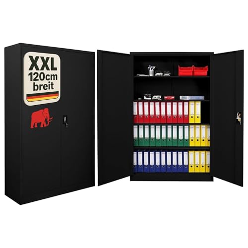 PROREGAL Flügeltürenschrank Elephant Metall Aktenschrank...