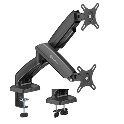Image of Silverstone Technology ARM26 Dual Monitor Arm with Mechanical Springs and Plastic Armor, SST-ARM26