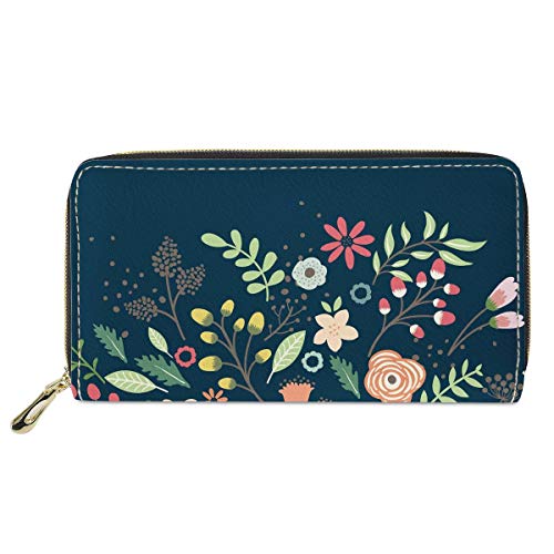 Mumeson Women Long Wallet Zipper Around Floral Print Designer Clutch Purse Card Holder #TOP10