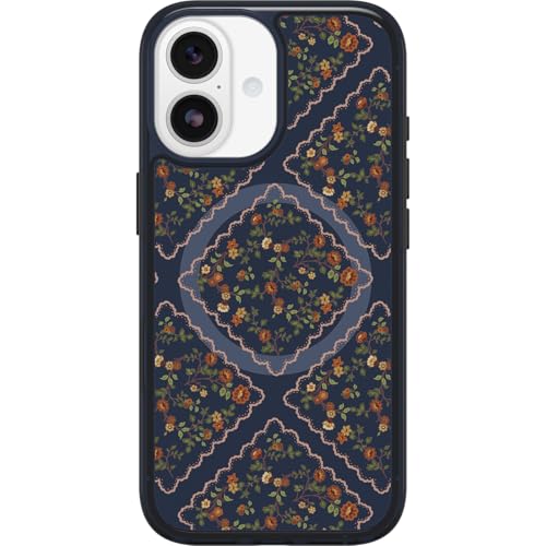 OtterBox iPhone 17 Symmetry Series Clear Case - Floral Romance - Blue - Ultra-Thin, Sleek iPhone Case, MagSafe with Camera Control