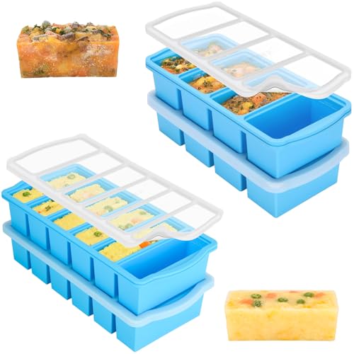 Set de 4 moldes de silicona con tapa para congelar miniatura 1
